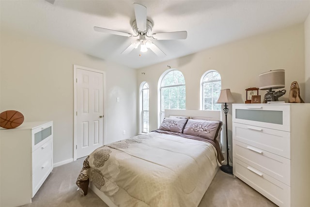 13719 Country Green Ct, Houston, TX 77059 - bedroom featuring light colored carpet and ceiling fan