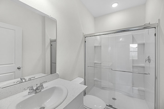 9309 Beryl Ln, Conroe, TX 77303 - bathroom featuring a stall shower and vanity