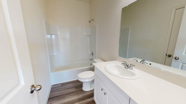9309 Beryl Ln, Conroe, TX 77303 - bathroom with vanity, wood finished floors, and shower / tub combination