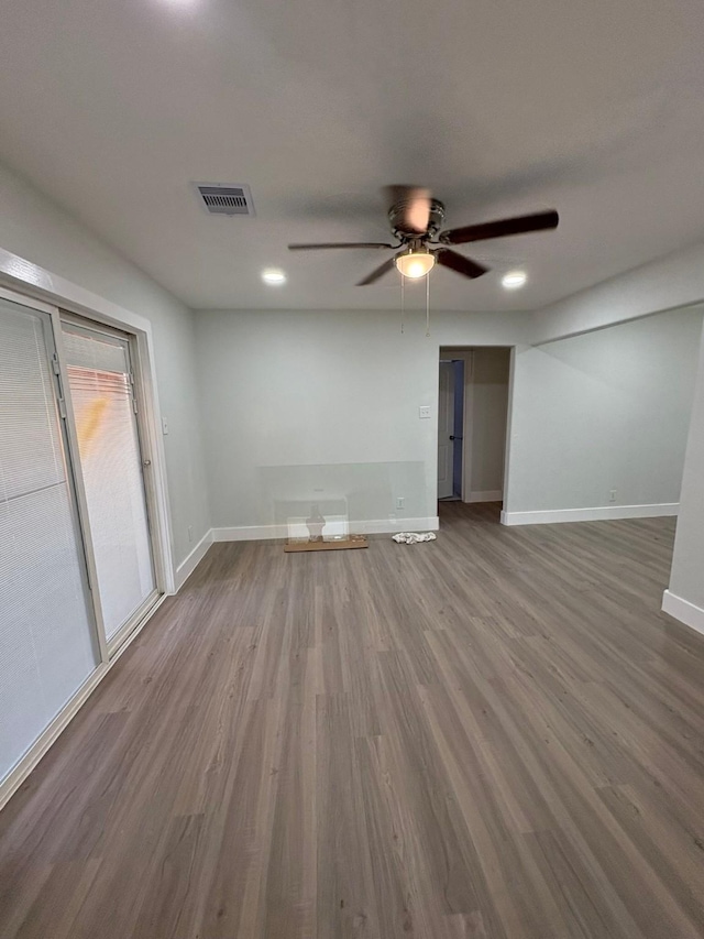3923 Hickok Ln, Houston, TX 77047 - unfurnished room with wood finished floors and ceiling fan