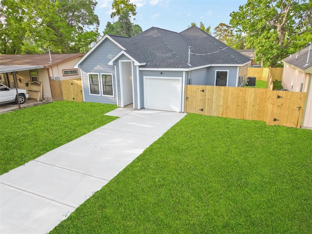 314 E Republic Ave, Baytown, TX 77520 - ranch-style home featuring an attached garage, concrete driveway, and roof with shingles