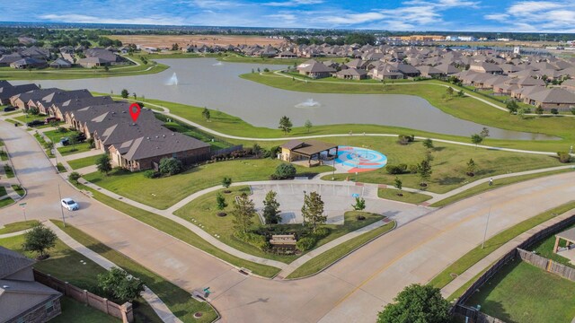 23714 Piedmont Forest Dr, Katy, TX 77493 - aerial view of property and surrounding area featuring nearby suburban area and a large body of water