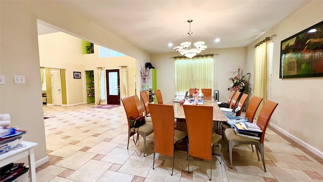 13518 Oak Bend Forest Dr, Houston, TX 77083 - dining area with a chandelier and recessed lighting