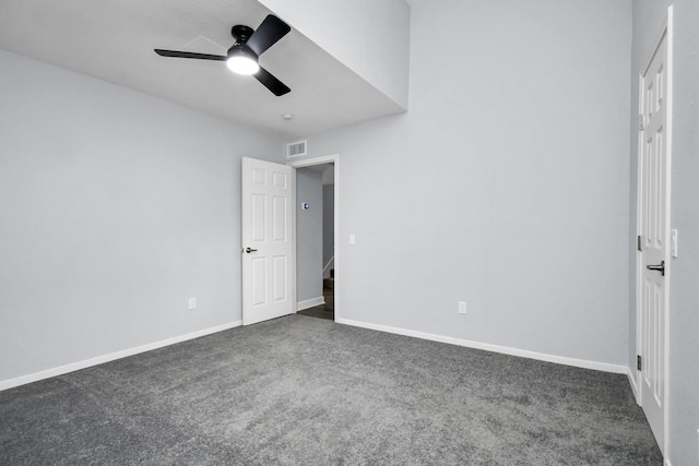 9809 Richmond Ave Unit B13, Houston, TX 77042 - unfurnished room with dark carpet and ceiling fan