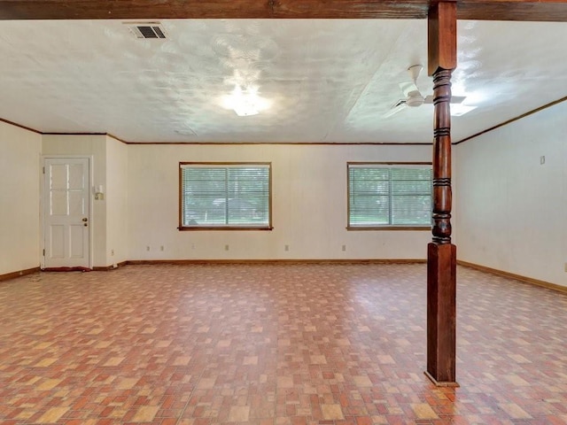 602 Devereaux St, Diboll, TX 75941 - unfurnished room featuring plenty of natural light and crown molding