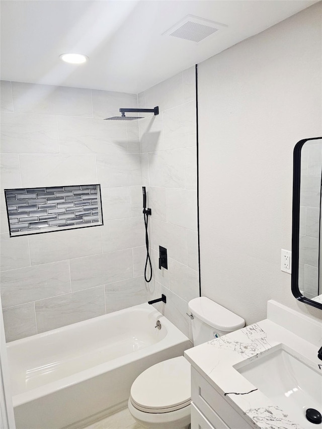 5014 Middleton St, Baytown, TX 77520 - full bathroom featuring vanity and washtub / shower combination