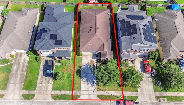 10515 Kentington Oak Dr, Humble, TX 77396 - aerial perspective of suburban area featuring property parcel outlined