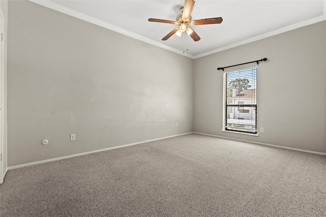 2425 Augusta Dr Unit 30, Houston, TX 77057 - unfurnished room with a ceiling fan, crown molding, and carpet flooring