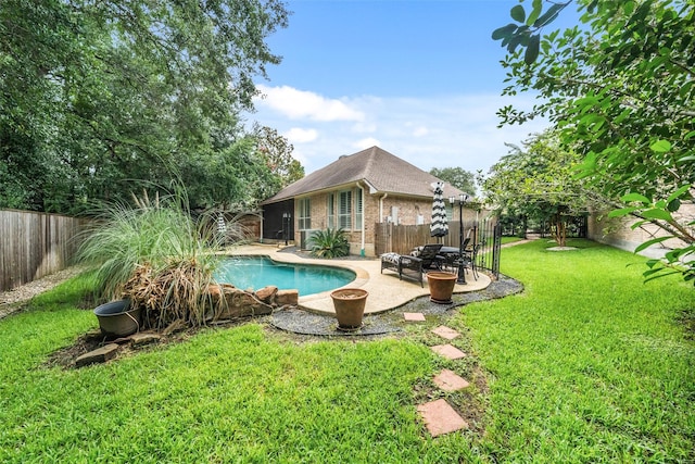 47 Dresden Pl, The Woodlands, TX 77382 - view of pool with a fenced backyard and a patio