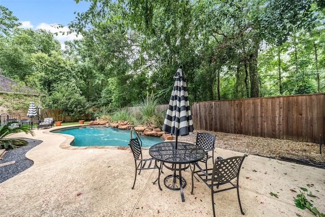 47 Dresden Pl, The Woodlands, TX 77382 - view of pool featuring a fenced backyard and a patio