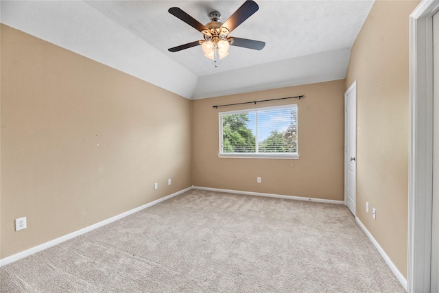 17518 Cypress Laurel St, Houston, TX 77095 - carpeted spare room featuring ceiling fan and vaulted ceiling
