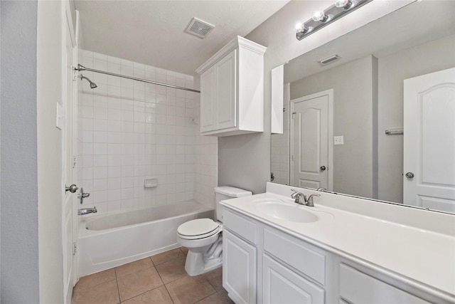 17518 Cypress Laurel St, Houston, TX 77095 - bathroom with vanity, tile patterned floors, and bathing tub / shower combination