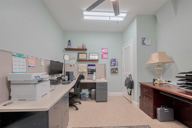 3903 Grand Fir Ct, Richmond, TX 77469 - office featuring ceiling fan and light carpet