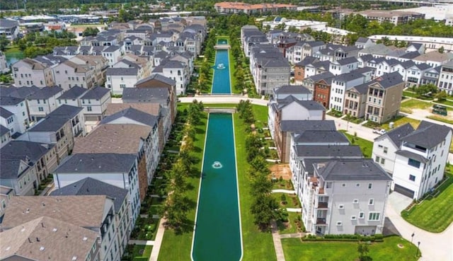 3506 Dorset Cliff Ln, Houston, TX 77055 - aerial perspective of suburban area featuring a nearby body of water
