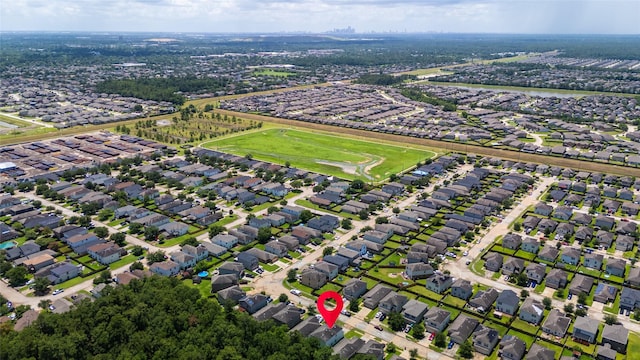 9826 Orchid Spring Ln, Houston, TX 77044 - aerial view of property's location featuring nearby suburban area