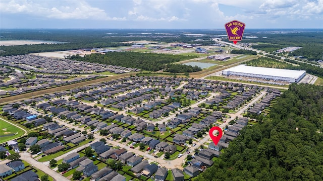 9826 Orchid Spring Ln, Houston, TX 77044 - aerial overview of property's location featuring nearby suburban area