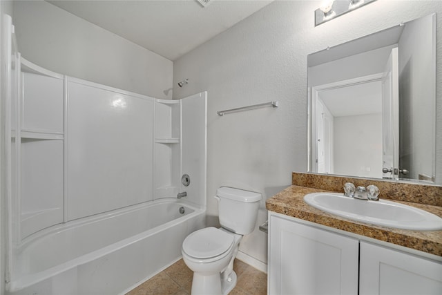 9826 Orchid Spring Ln, Houston, TX 77044 - bathroom with vanity, shower / tub combination, and tile patterned flooring