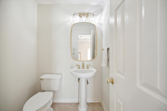 718 Marywood Chase, Houston, TX 77079 - half bathroom featuring toilet and tile patterned floors