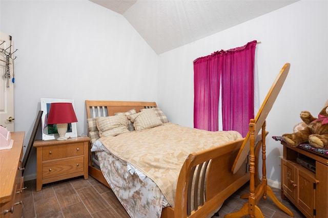 13703 Naples Park Ln, Houston, TX 77070 - bedroom with vaulted ceiling and wood tiled floors