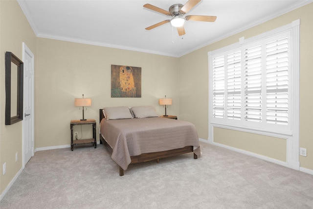 2700 Revere St Unit 147, Houston, TX 77098 - carpeted bedroom featuring ornamental molding and ceiling fan