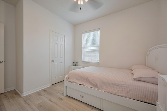 30914 Sweetwater Cir, Magnolia, TX 77355 - bedroom featuring light wood finished floors, a ceiling fan, and lofted ceiling