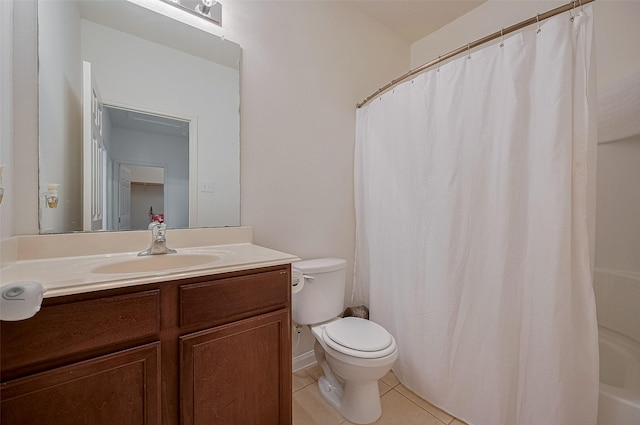 30914 Sweetwater Cir, Magnolia, TX 77355 - bathroom featuring vanity, tile patterned flooring, and shower / bath combo with shower curtain