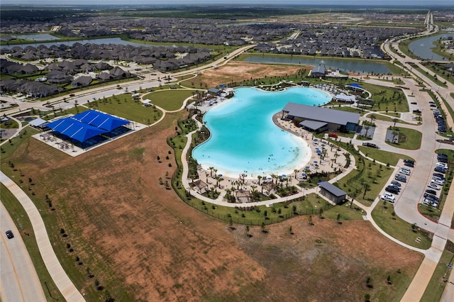 1100 Greenshank Dr, Katy, TX 77493 - aerial view of property's location featuring a large body of water and a pool