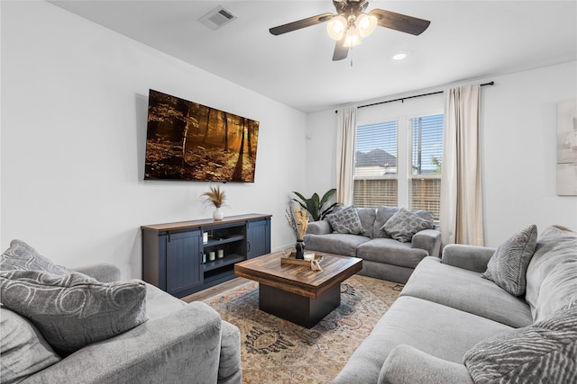 1100 Greenshank Dr, Katy, TX 77493 - living room featuring ceiling fan