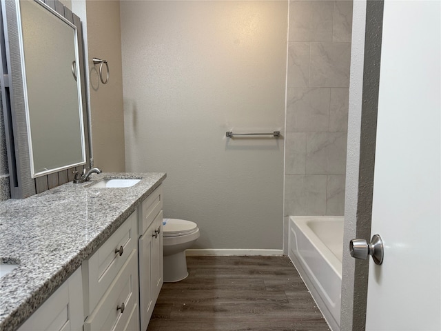 10052 Sharpton Dr, Houston, TX 77038 - full bathroom with vanity and wood finished floors