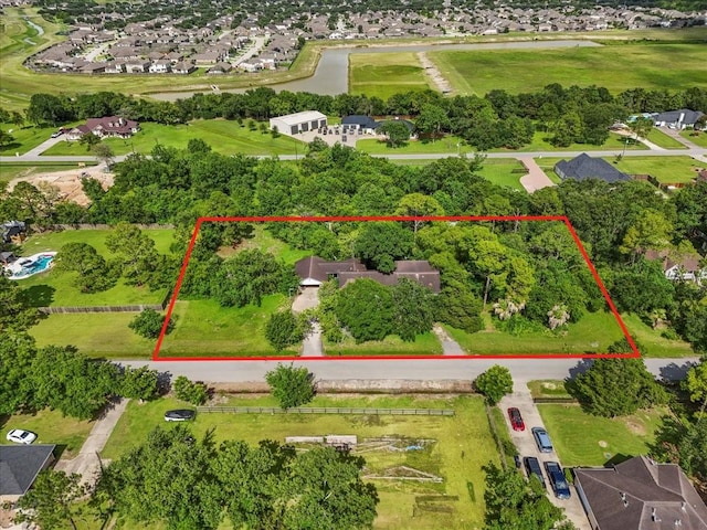 3061 Mary Ln, Dickinson, TX 77539 - aerial view of residential area featuring property boundaries highlighted