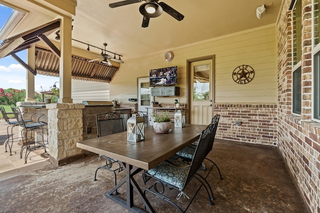 4419 Lea Ln, Fulshear, TX 77406 - view of patio featuring ceiling fan