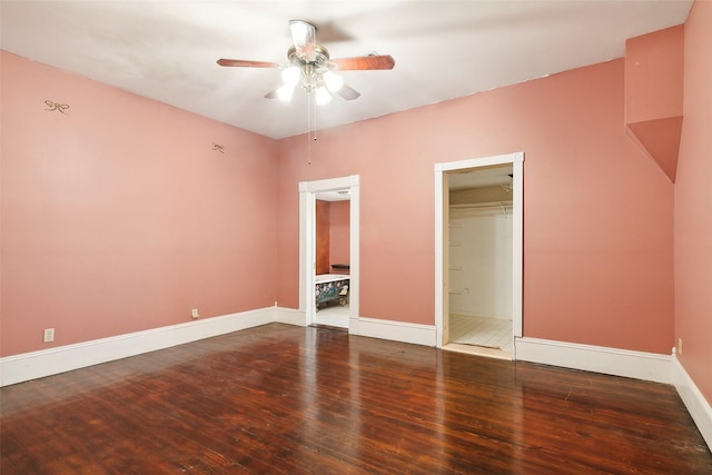250 N Main St, Jasper, TX 75951 - unfurnished bedroom with hardwood / wood-style floors, a closet, and ceiling fan