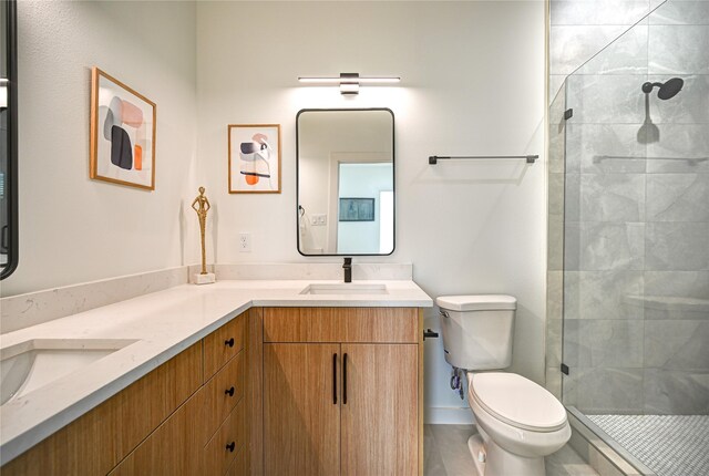 4009 New Orleans St A/B, Unit A/B Houston, TX 77020 - bathroom with double vanity and a stall shower