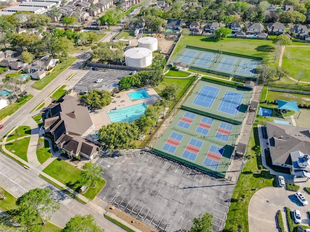 607 Ellingham Dr, Katy, TX 77450 - aerial view of residential area featuring a pool