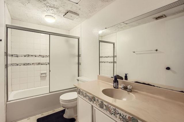 1902 Pepperrell Place Ct, Katy, TX 77493 - full bath with vanity, enclosed tub / shower combo, and a textured ceiling