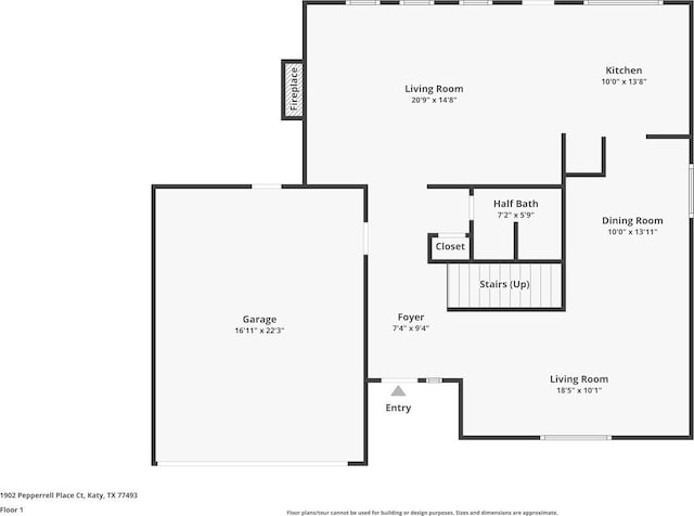 1902 Pepperrell Place Ct, Katy, TX 77493 - view of room layout
