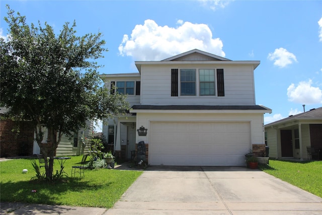 9914 Waldens Pond Ct, Houston, TX 77044 - traditional home with driveway, an attached garage, and a front yard