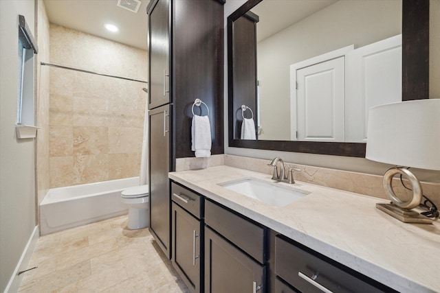 4102 Marina St, Houston, TX 77007 - full bathroom featuring vanity and shower / bathtub combination