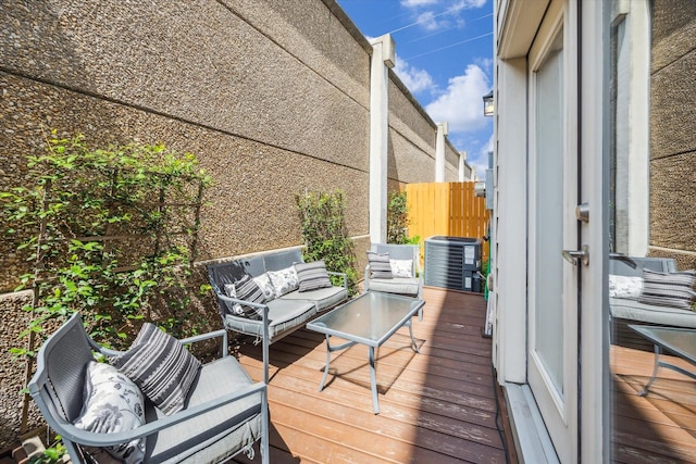 4102 Marina St, Houston, TX 77007 - deck featuring outdoor lounge area