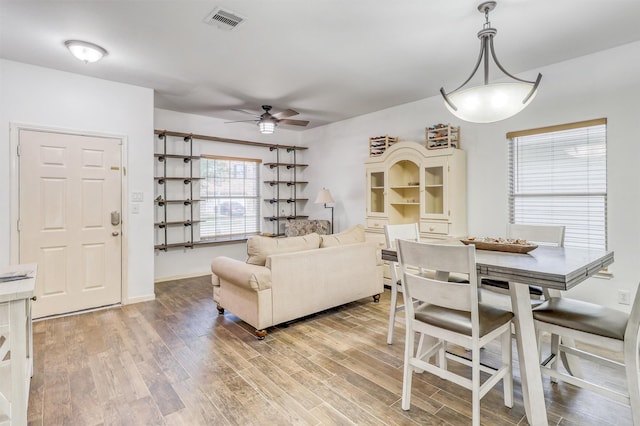 2726 Indigo Stone Ln, Katy, TX 77449 - living room with ceiling fan and light wood-type flooring