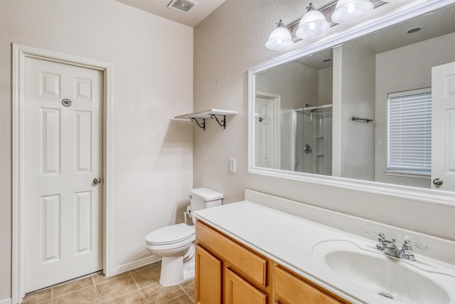 2726 Indigo Stone Ln, Katy, TX 77449 - full bathroom with a shower stall, vanity, and tile patterned flooring