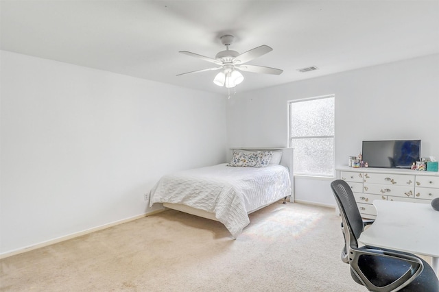 2726 Indigo Stone Ln, Katy, TX 77449 - bedroom with carpet flooring and a ceiling fan