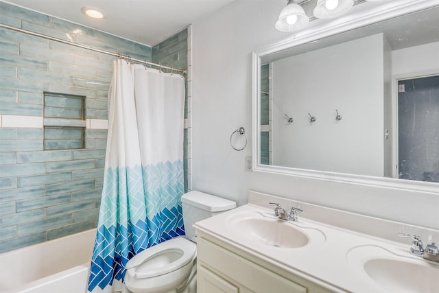 2726 Indigo Stone Ln, Katy, TX 77449 - full bathroom with double vanity and shower / bathtub combination with curtain