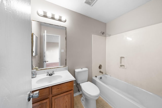 14239 Brunswick Point Ln, Houston, TX 77047 - bathroom with vanity, tile patterned floors, and washtub / shower combination