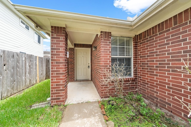 14239 Brunswick Point Ln, Houston, TX 77047 - doorway to property with brick siding