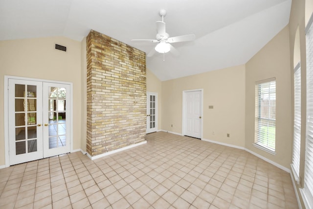 10503 Great Plains Ln, Houston, TX 77064 - unfurnished sunroom with french doors and lofted ceiling