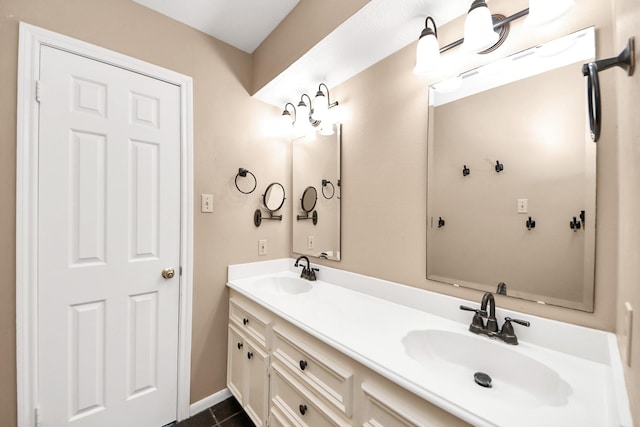 10503 Great Plains Ln, Houston, TX 77064 - full bathroom featuring double vanity and tile patterned floors