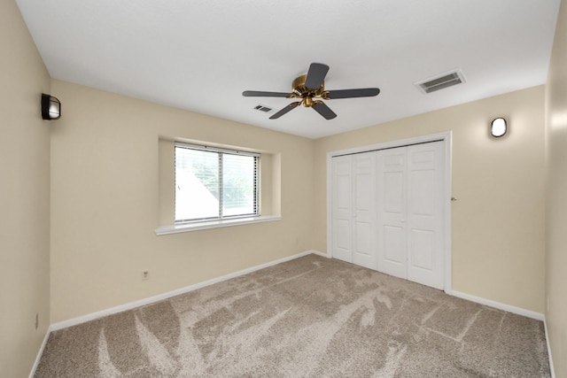10503 Great Plains Ln, Houston, TX 77064 - unfurnished bedroom featuring carpet flooring, a closet, and ceiling fan