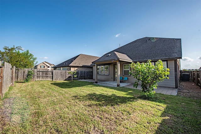 12610 Marley Hills Trl, Houston, TX 77089 - back of house with a patio, a fenced backyard, and roof with shingles