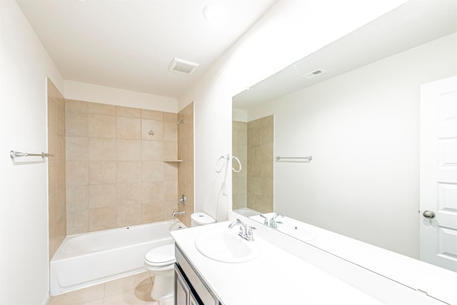 12610 Marley Hills Trl, Houston, TX 77089 - bathroom featuring vanity, bathtub / shower combination, and tile patterned flooring